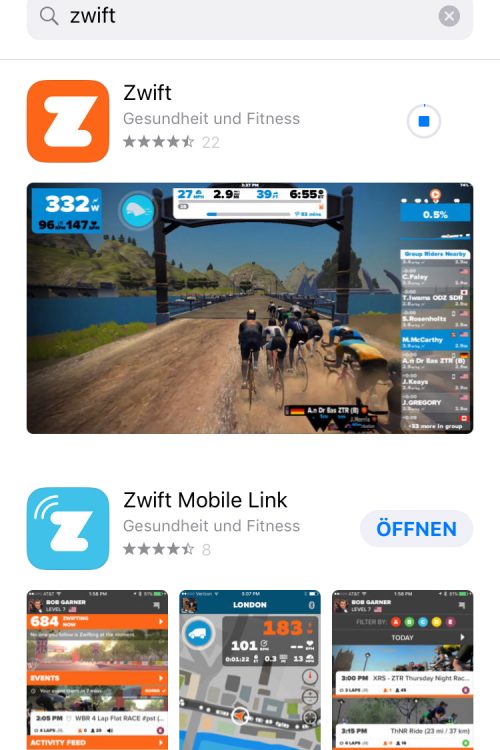 Zwift im App Store