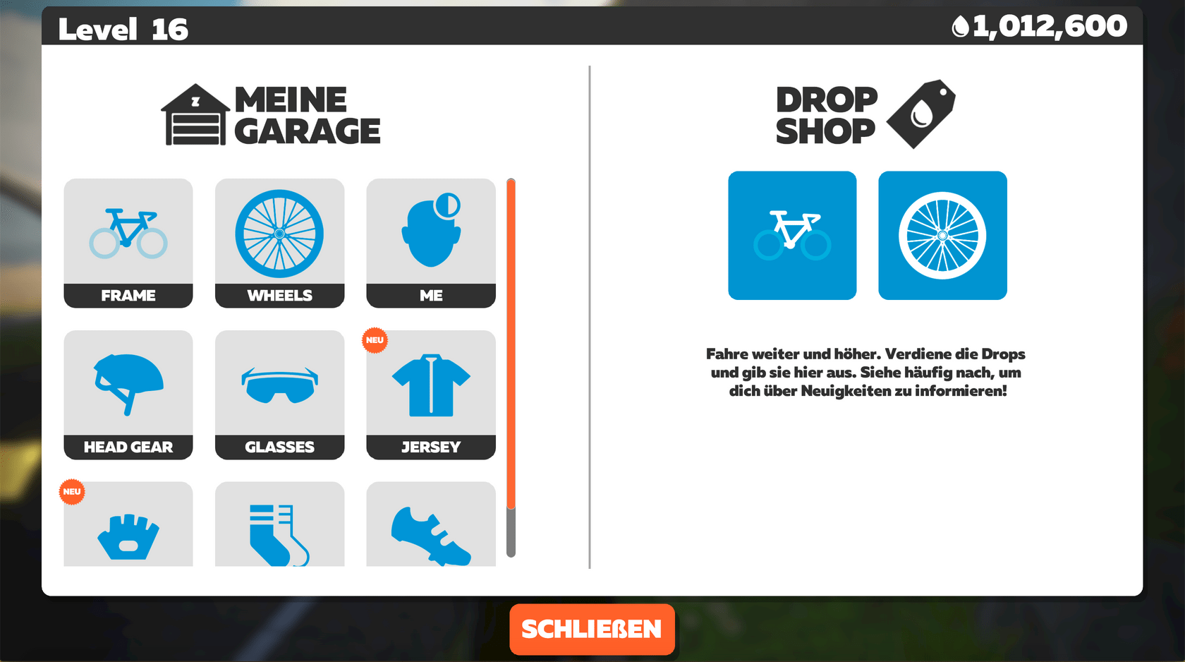 Links die Garage, Rechts der Drop Shop