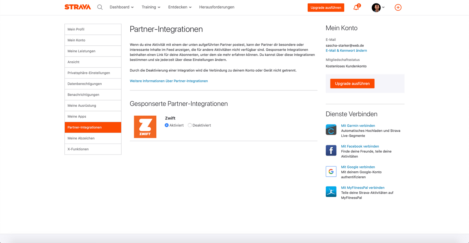 Strava Partner Integration