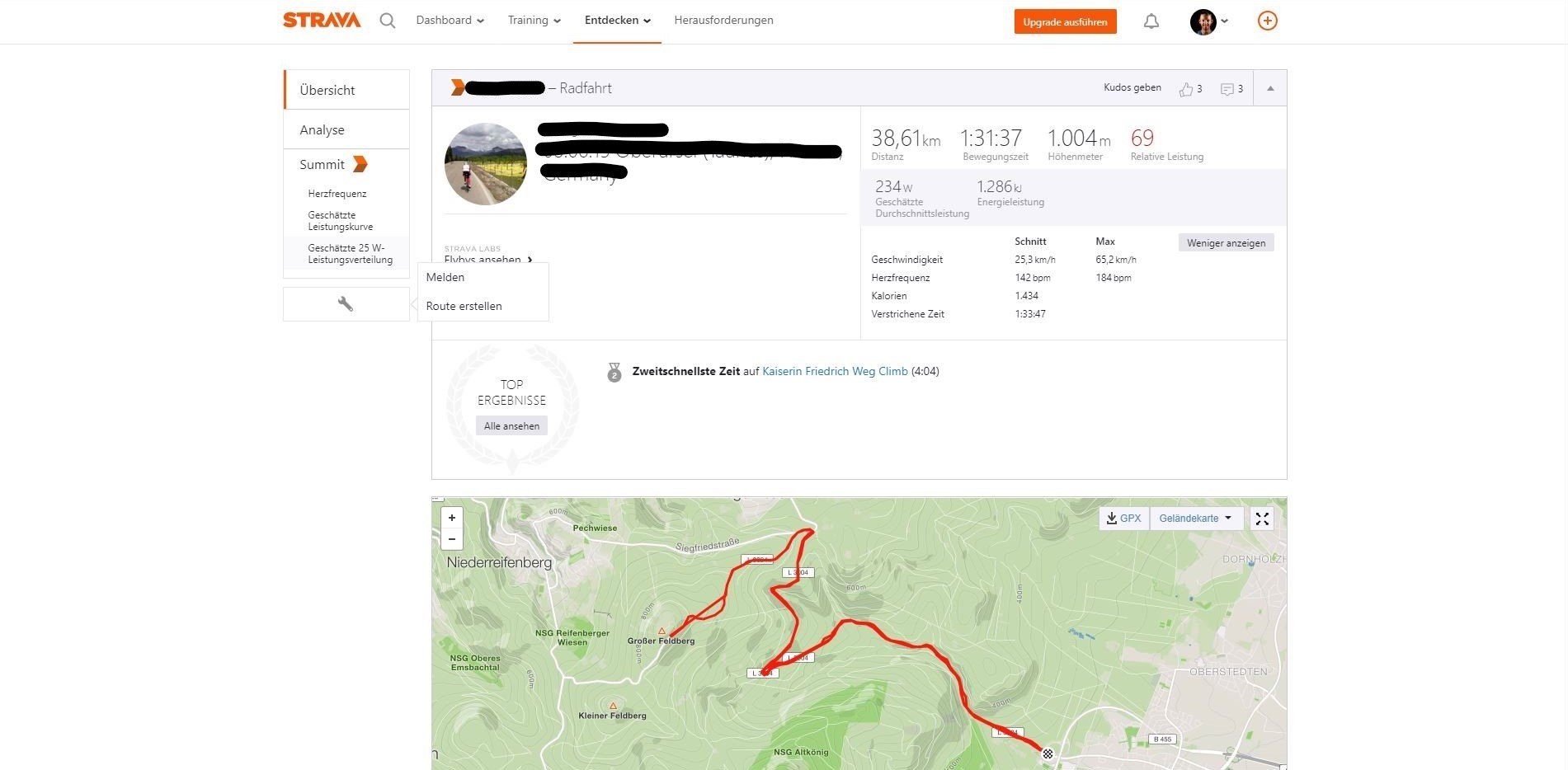 Strava Trainingsdatei flaggen
