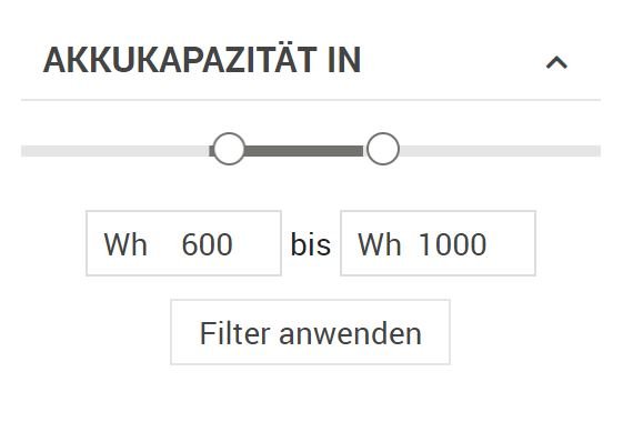 Fahrrad XXL Filterkategorie "Akkukapazität"