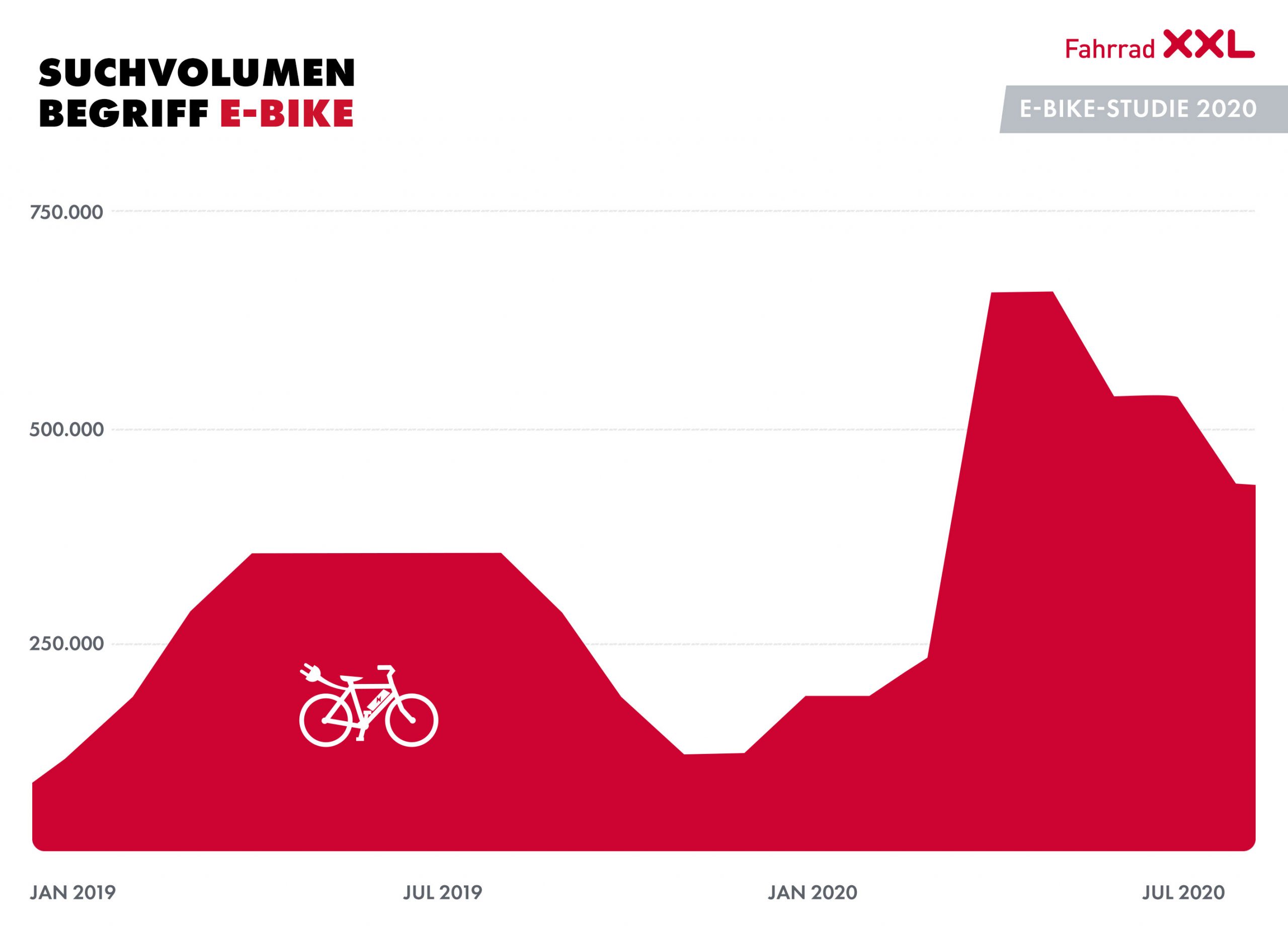 Fahrrad XXL E-Bike Studie - Suchvolumen Begriff E-Bike 2019-2020 (2)