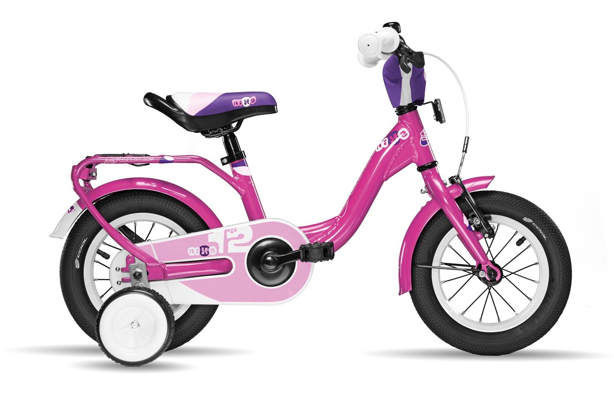 hudora fahrrad 12 zoll violett pink schmetterlingsdesign