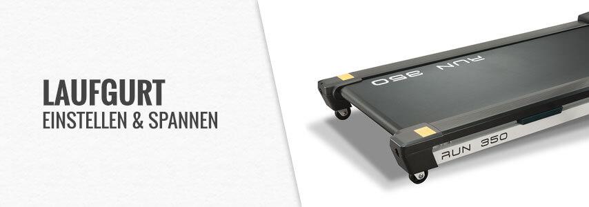 Laufgurt einstellen und spannen