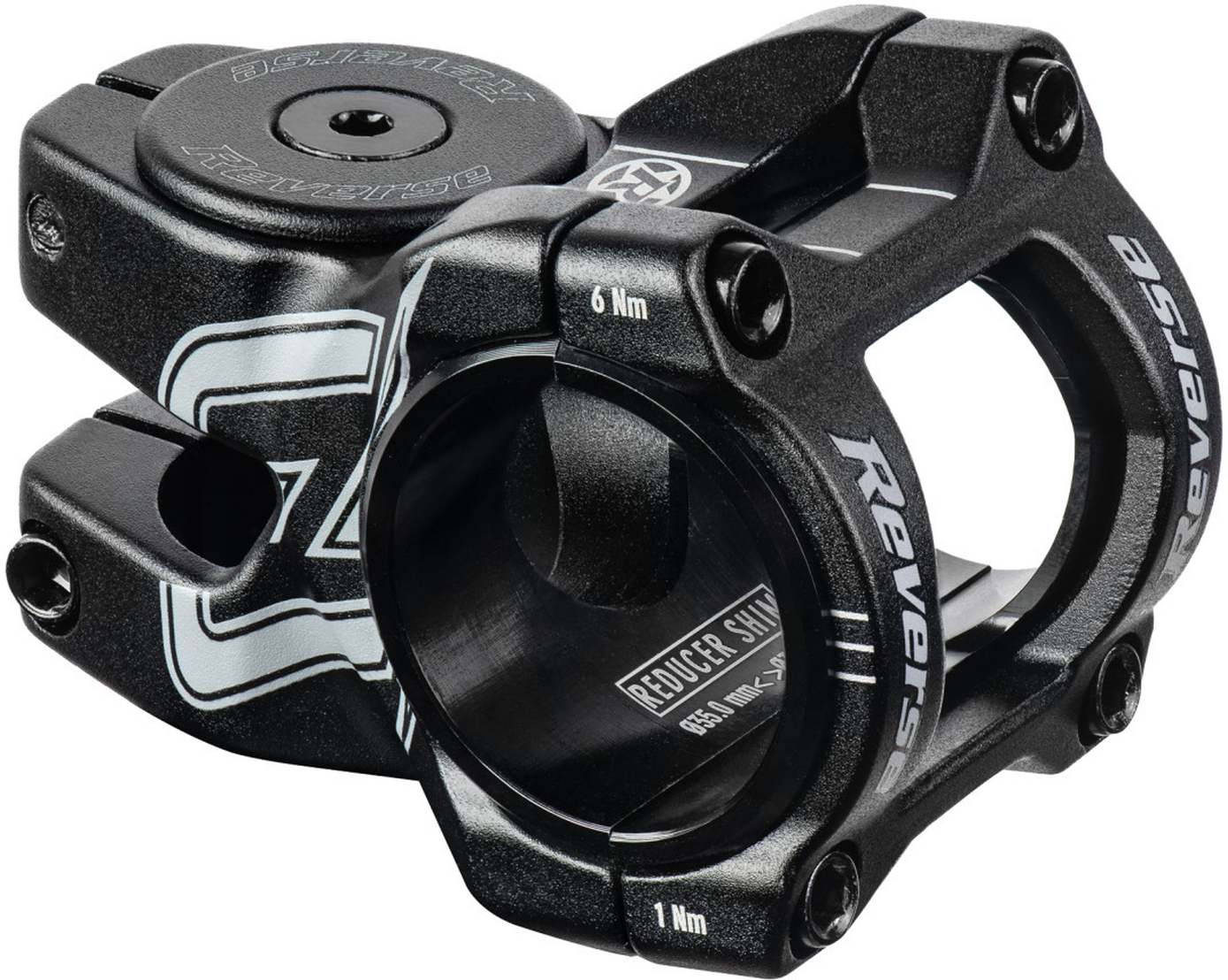 Reverse Components E-Black-One D-2 eBike Vorbau 1 1/8"/31,8-35,0mm/8° - Schwarz-Grau - Größe 35 MM