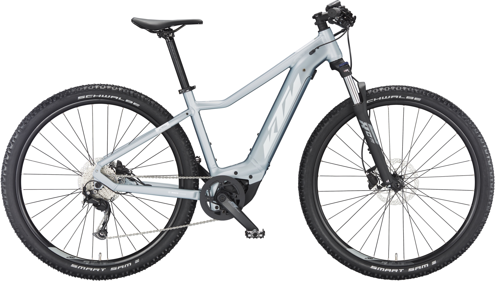 KTM Macina Race 592 Glorious Azzurro Silver Matt - 500 Wh - 29 Zoll - Diamant (2023)