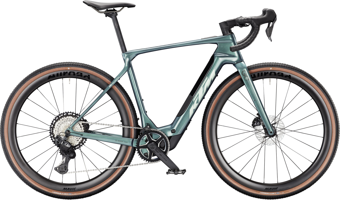KTM Macina Gravelator SX Prime Di2 Türkis - 400 Wh - 28 Zoll - Diamant (2026)