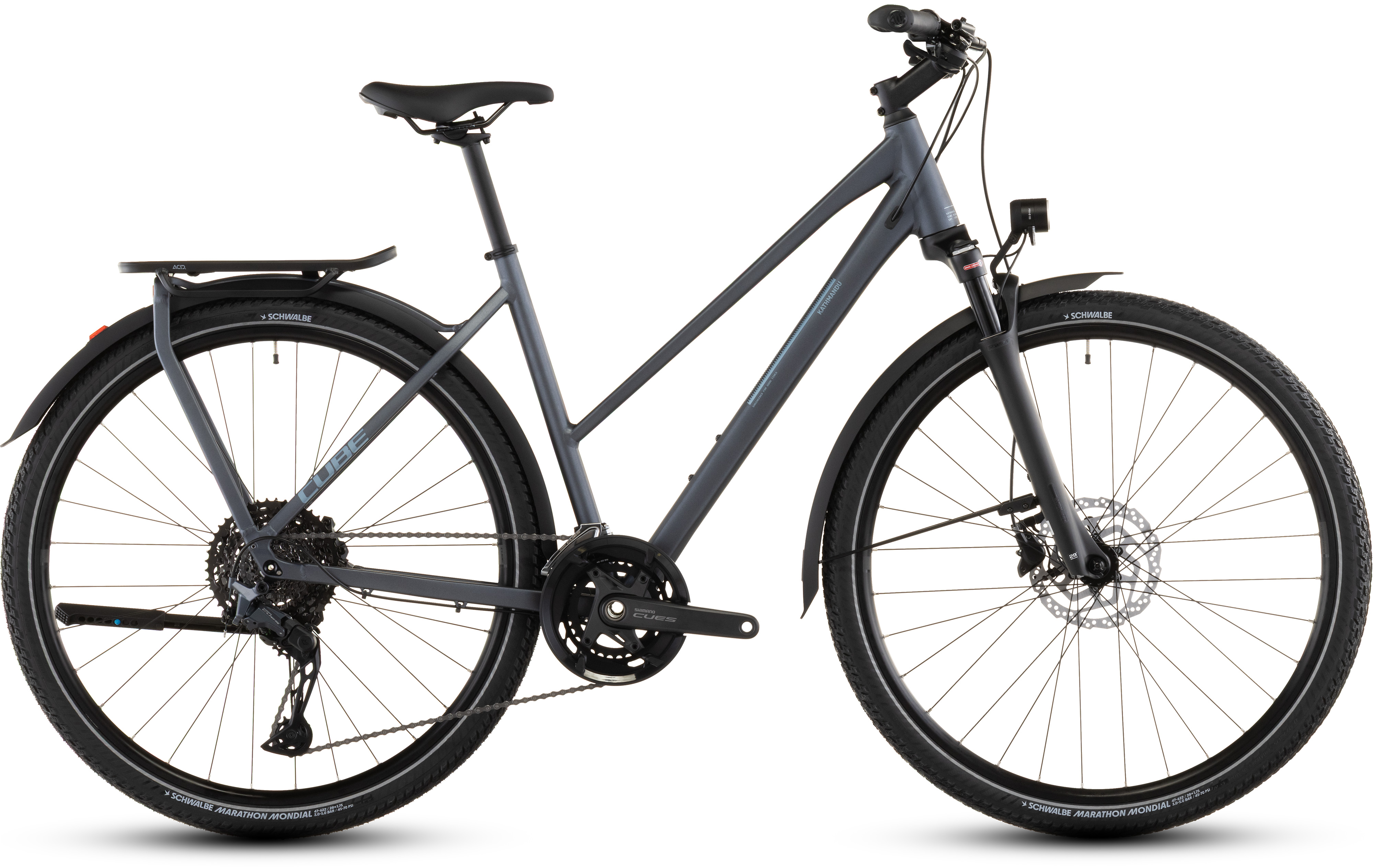 Cube Kathmandu EXC metallicgrey´n´chrome - 28 Zoll - Trapez (2026)