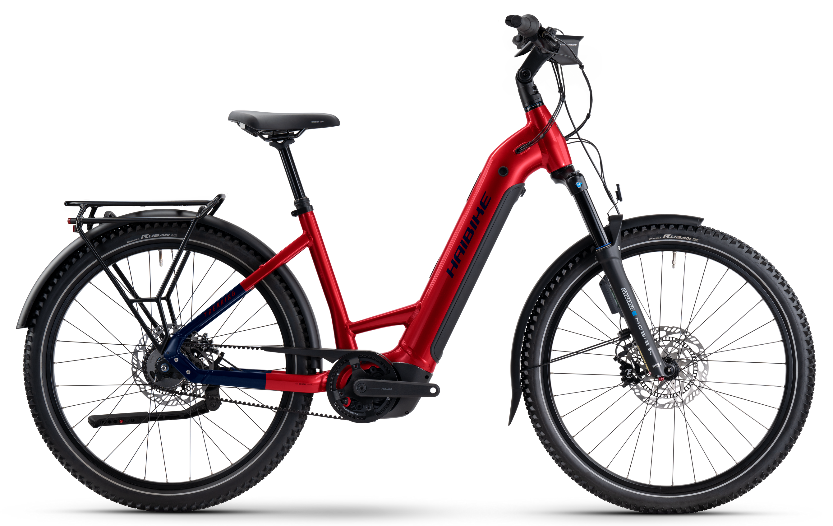Haibike Trekking 9 ABS Dynamite Red/Blue - 800 Wh - 27.5 Zoll - Tiefeinsteiger (2026)