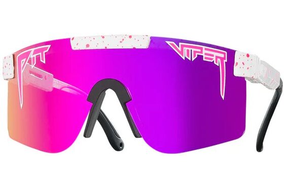 Sport-Sonnenbrillen - Pit Viper The Originals Single Wide - LA Brights / Polarized Pink Revo