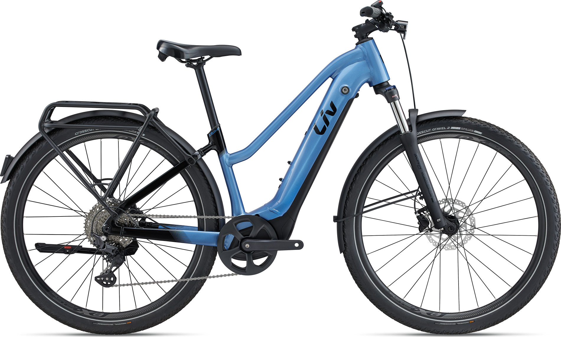 Liv Amiti-E+ 1 Estoril Blue/Black - 625 Wh - 28 Zoll - Trapez (2025)
