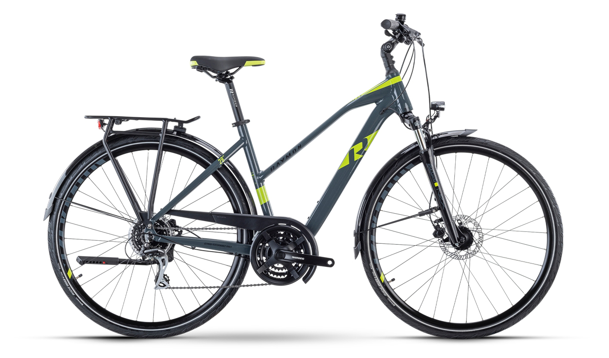 Raymon TourRay 3.0 darkgrey/lime - 28 Zoll - Trapez (2024)