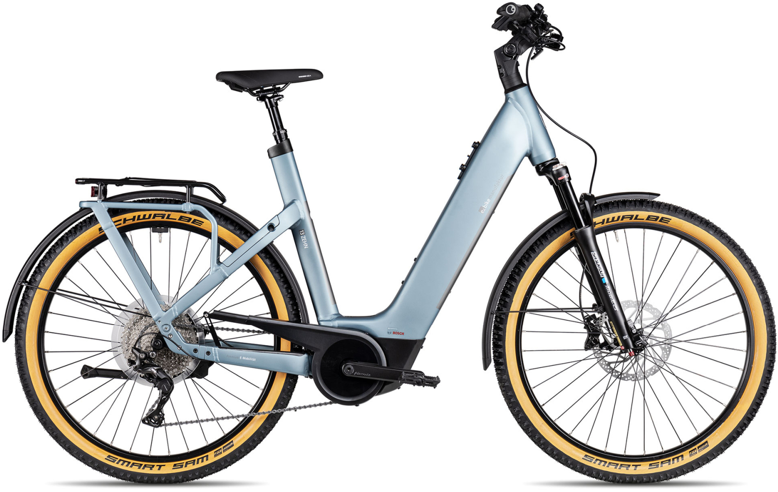 E-Bike Manufaktur 13ZEHN Cross Wave Blaugrau Matt - 750 Wh - 27,5 Zoll - Tiefeinsteiger (2023)