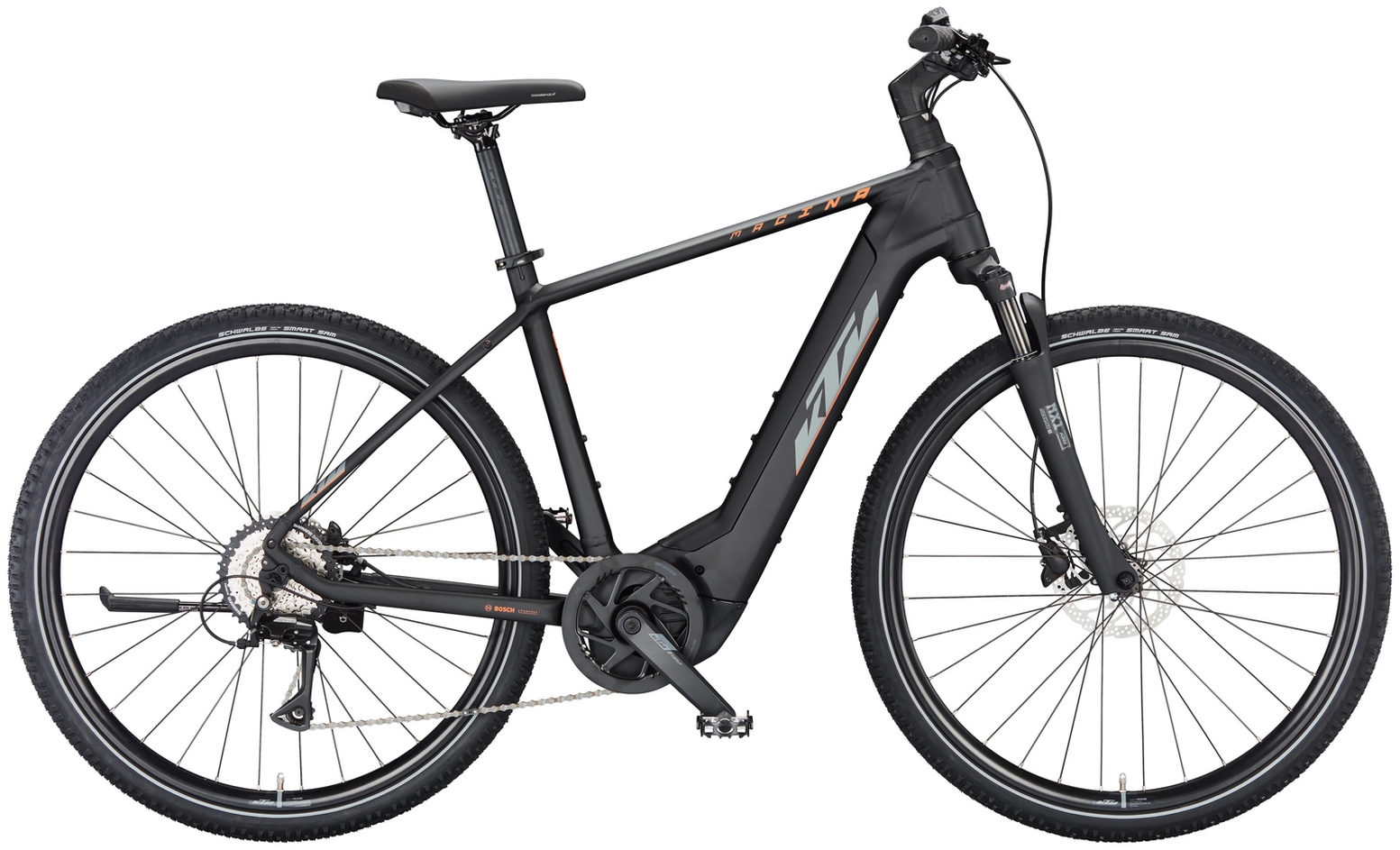 KTM Macina Cross 510 Black matt (grey+orange) - 500 Wh - 28 Zoll - Diamant (2023)