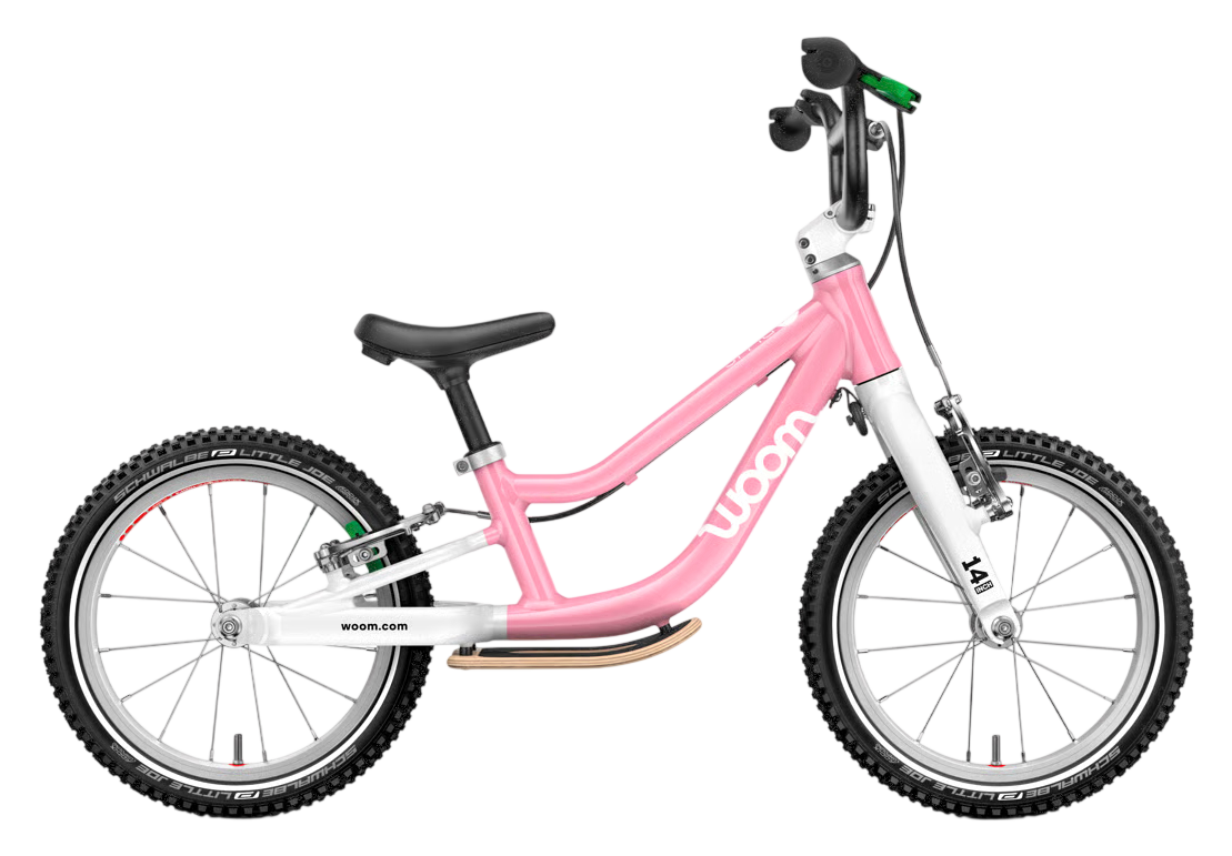 Woom GO 1+ Powder Pink - 14 Zoll - Tiefeinsteiger (2026)