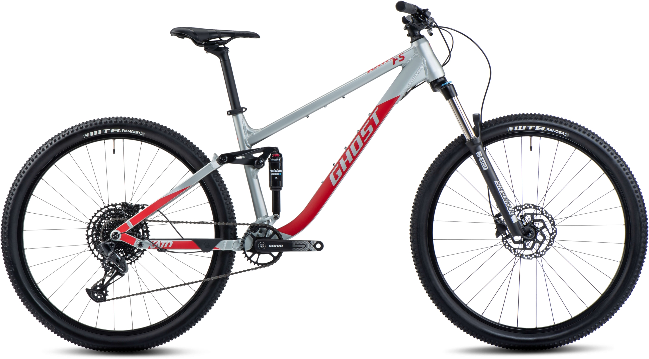 Ghost Kato FS Base AL pearl light grey/riot red - 29 Zoll - Diamant (2025)