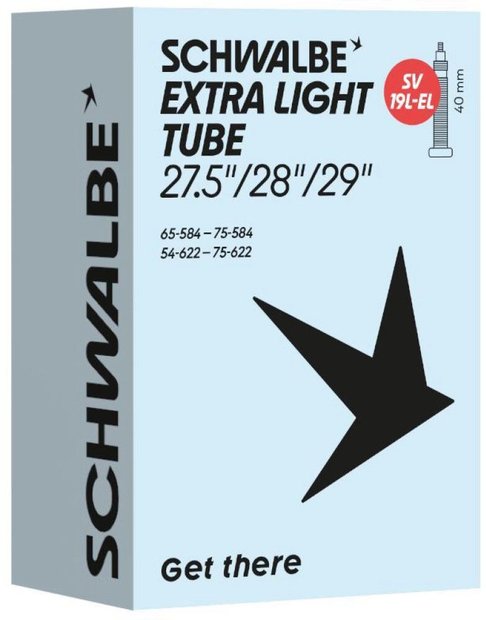 Schwalbe SV19L-EL Extra Light Schlauch 27,5/29 Zoll - 40 mm Schwarz Modell 2026