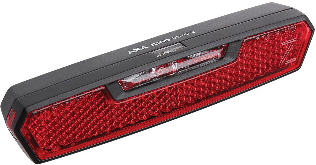 AXA Juno mit Bremslichtfunktion Rücklicht für E-Bike 6-12 V - red - Größe 80 MM