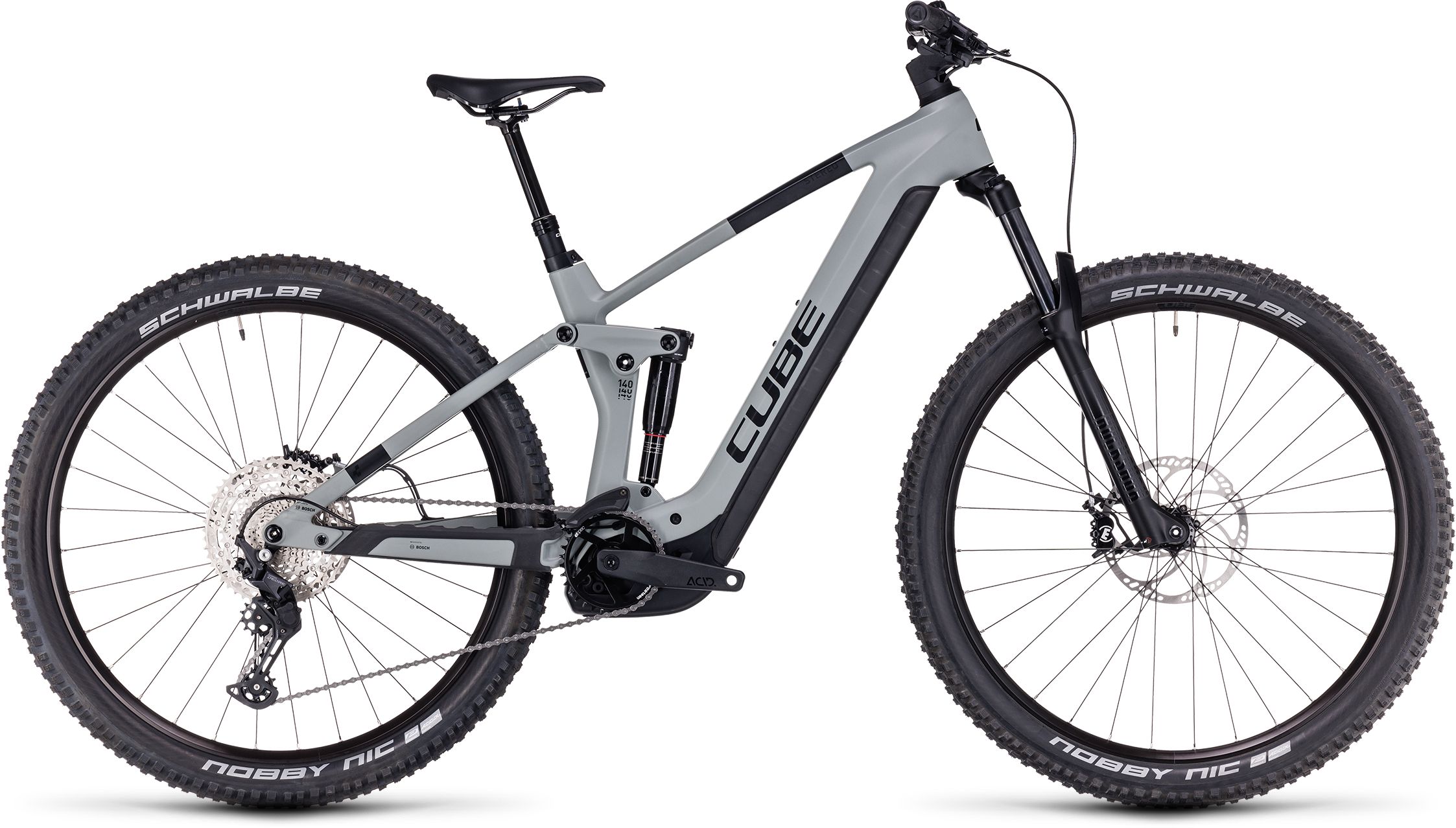 Cube Stereo Hybrid 140 HPC Pro swampgrey´n´black - 750 Wh - 27.5 Zoll - Fully (2024)
