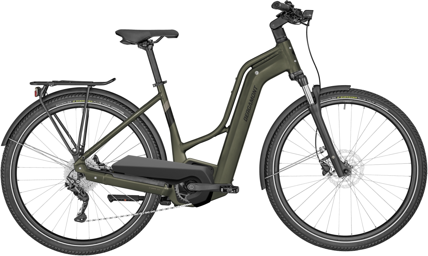 Bergamont E-Horizon Edition 5 Amsterdam Matt Khaki Green - 500 Wh - 28 Zoll - Doppelrohr (2024)