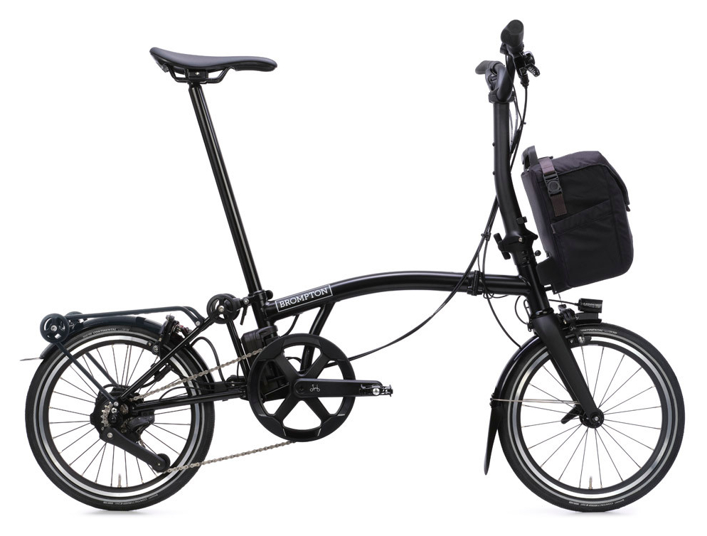 Brompton Electric P Line e-Motiq Urban Black Matt - 345 Wh - 16 Zoll - Faltrahmen (2026)