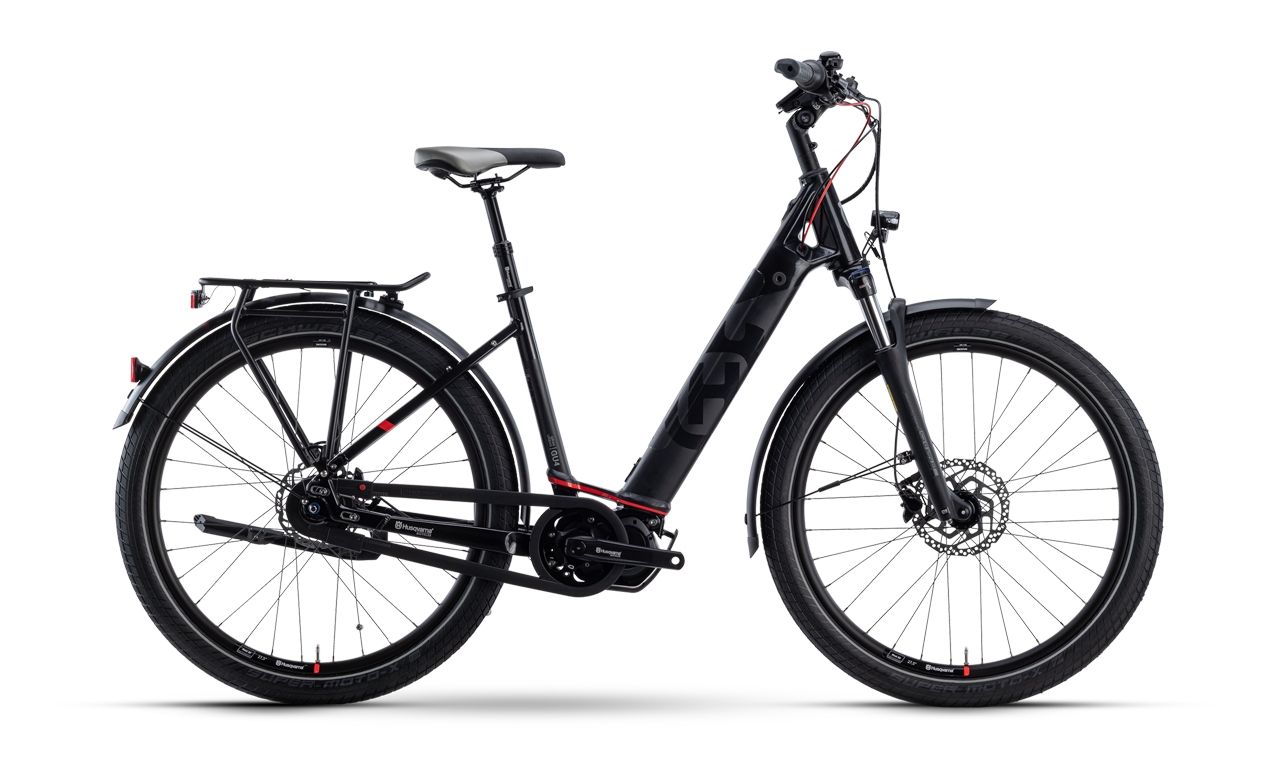 Husqvarna Gran Urban 4 CB Black / Black / Red - 504 Wh - 27,5 Zoll - Tiefeinsteiger