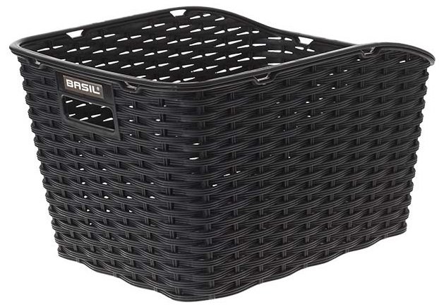 Basil Hinterradkorb Weave WP, Kunststoffgeflecht Schwarz Modell 2026