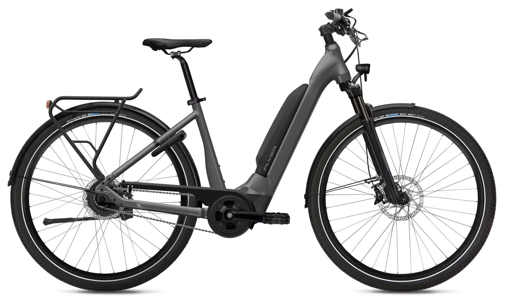 Flyer Upstreet5 5.20 Comfort Anthracite Gloss - 630 Wh - 28 Zoll - Tiefeinsteiger (2024)