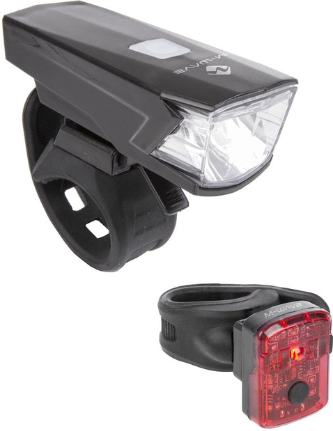 M-Wave Atlas K 15 USB Akku-Beleuchtungsset Schwarz Modell 2026
