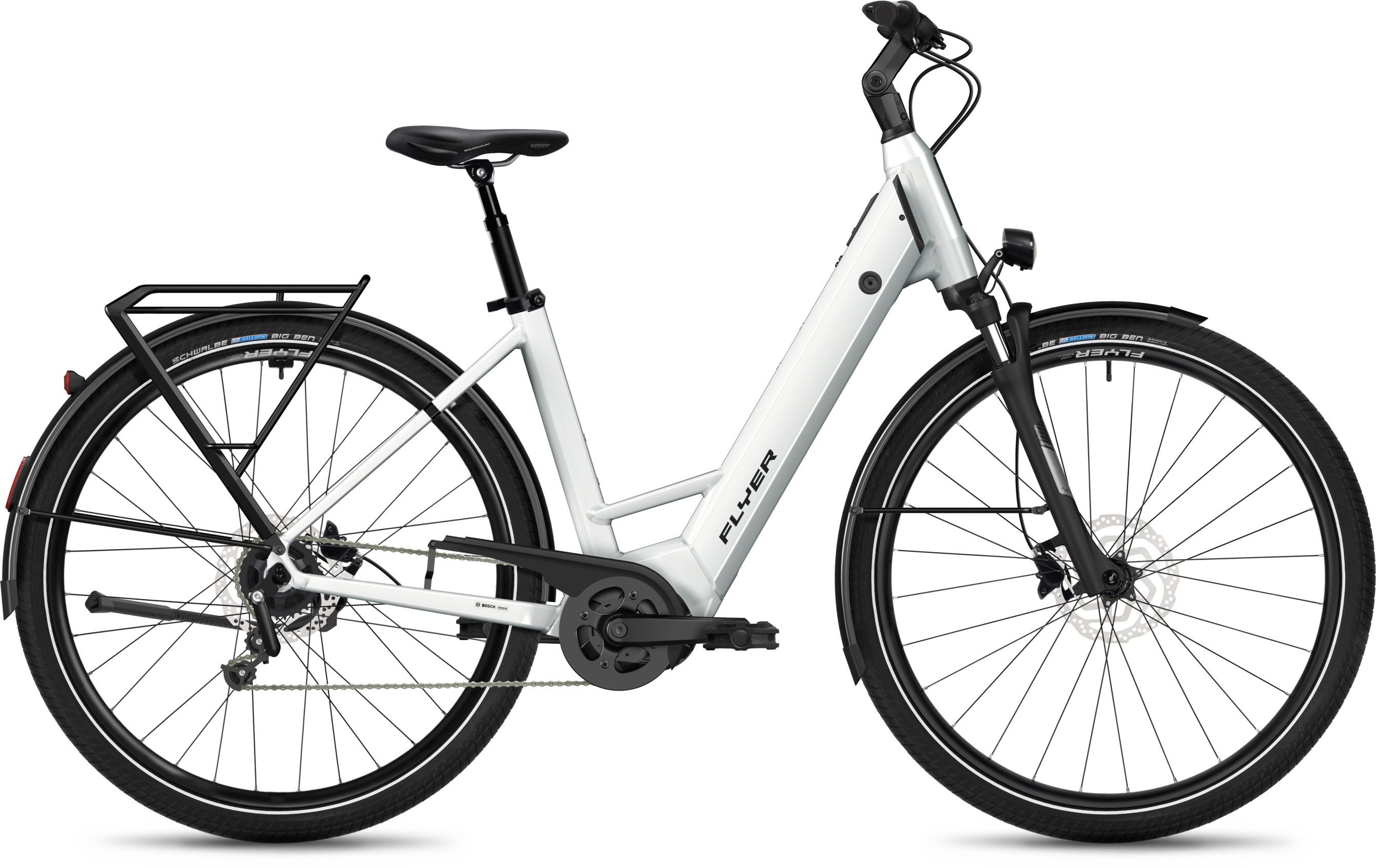 Flyer Gotour EL 3.40 Pearl White Gloss - 625 Wh - 28 Zoll - Tiefeinsteiger (2025)