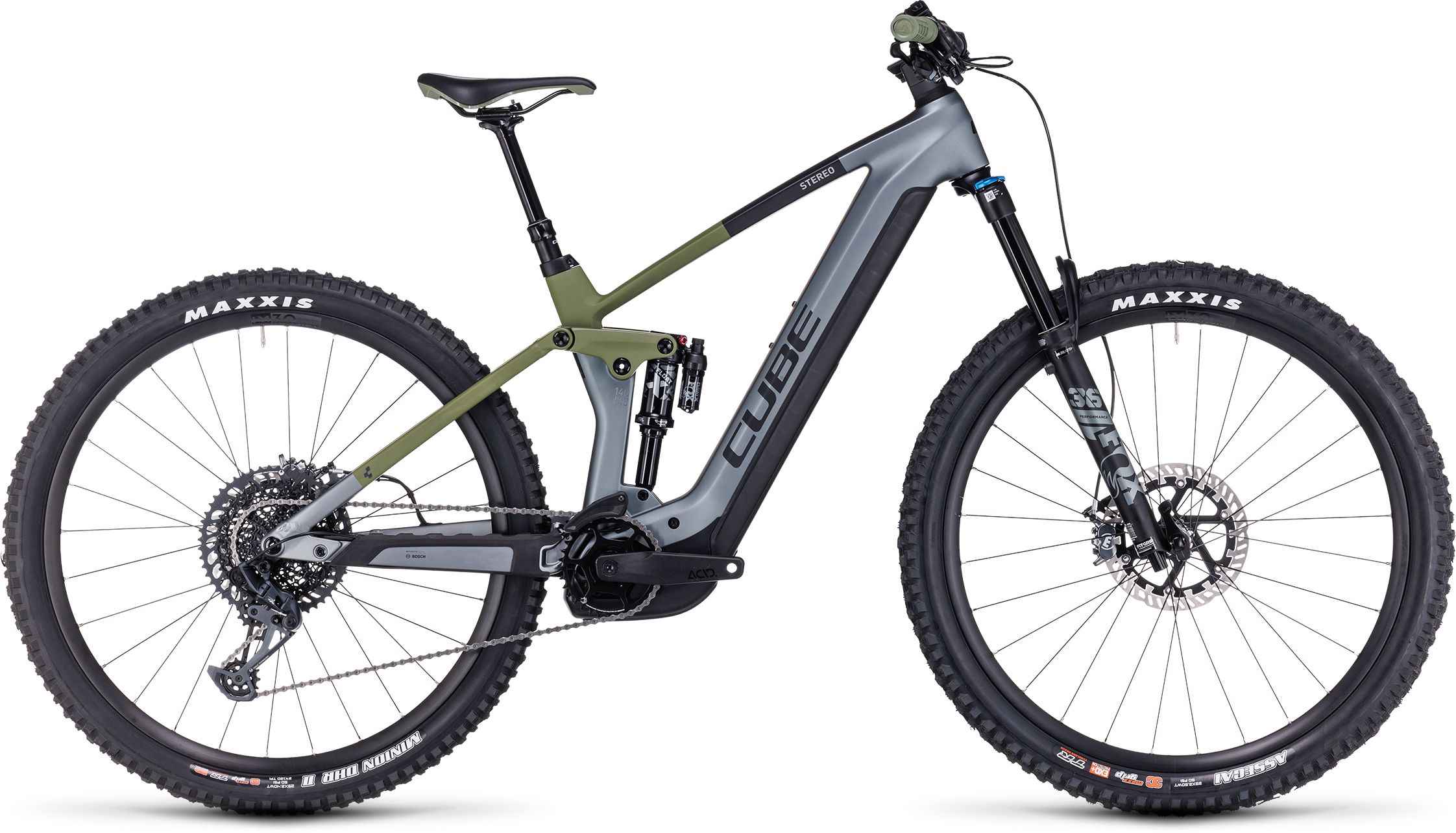 Cube Stereo Hybrid 140 HPC TM 750 flashgrey´n´olive - 750 Wh - 27.5 Zoll - Fully (2024)
