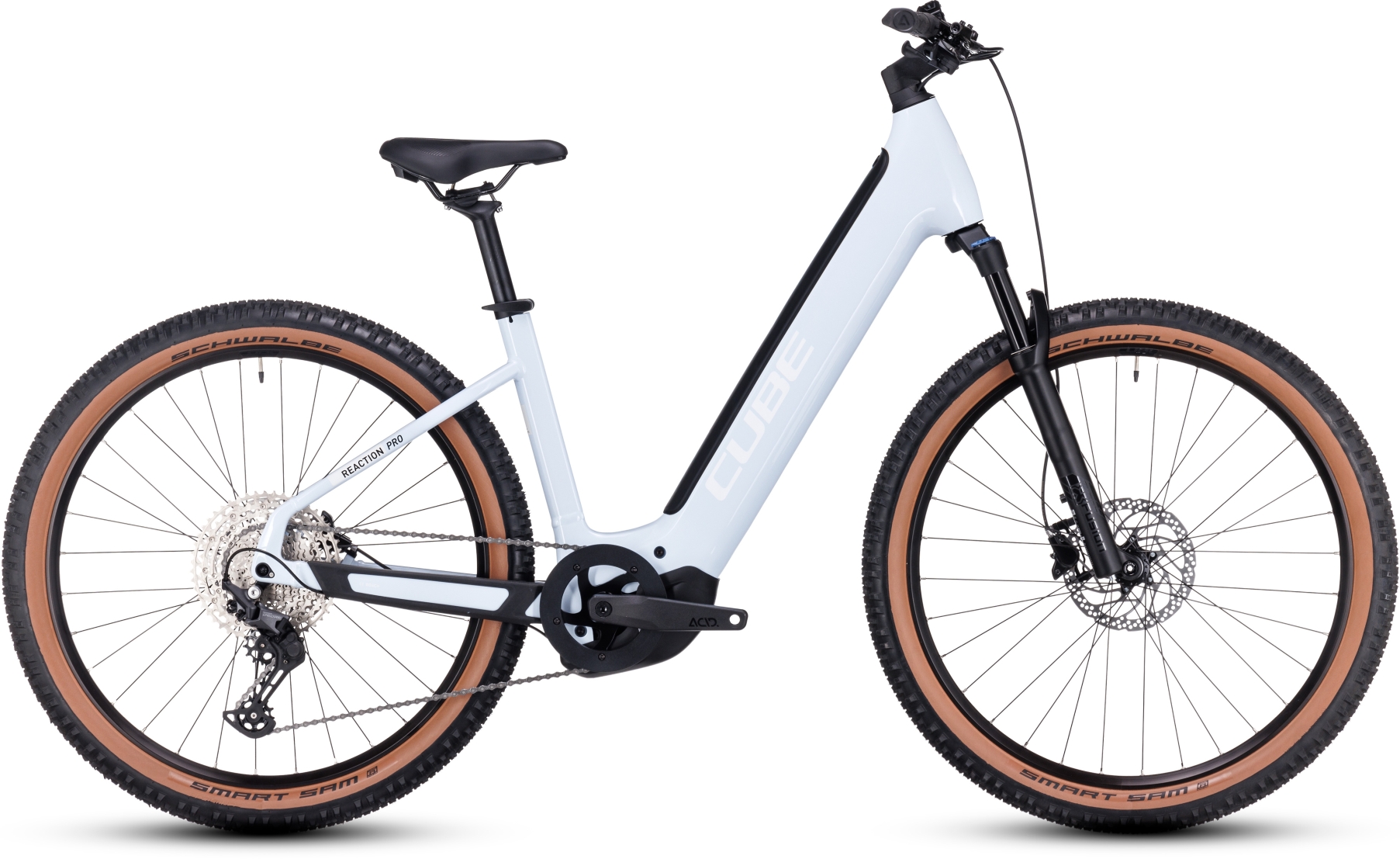 Cube Reaction Hybrid Pro flashwhite´n´black - 500 Wh - 27,5 Zoll - Tiefeinsteiger (2023)