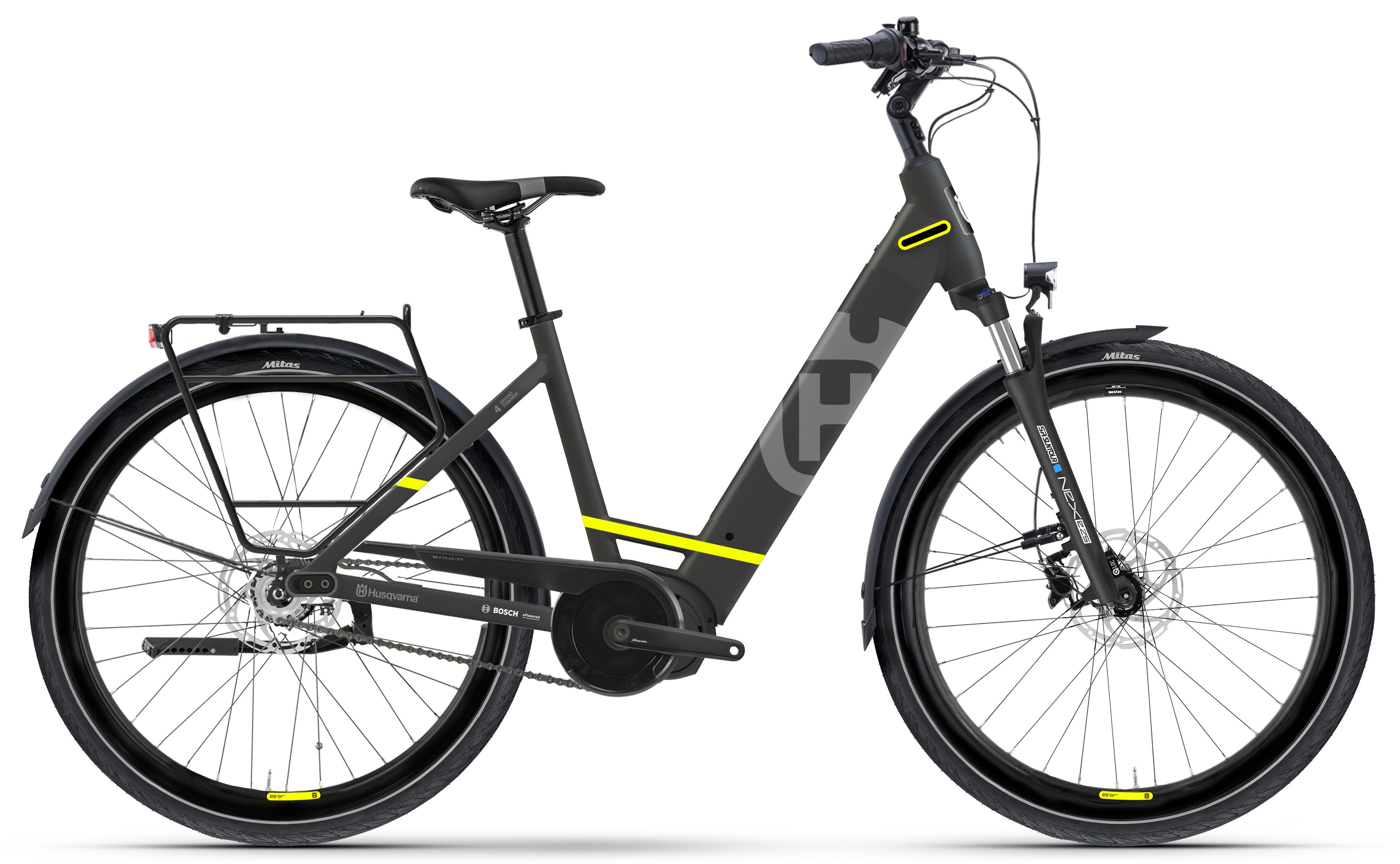 Husqvarna Grand Towner 4 FW black - 500 Wh - 28 Zoll - Tiefeinsteiger (2024)