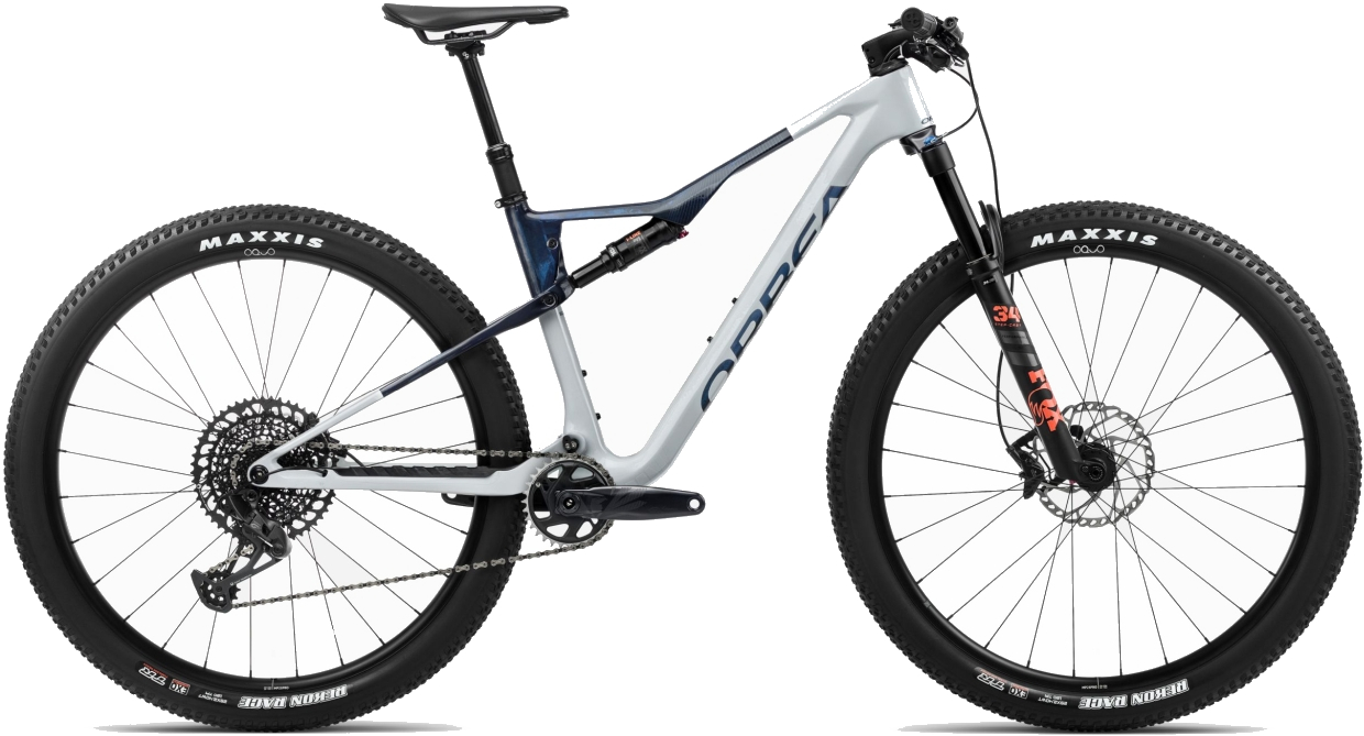 Orbea Oiz M21 Halo Silver-Blue Carbon View - 29 Zoll - Fully (2024)