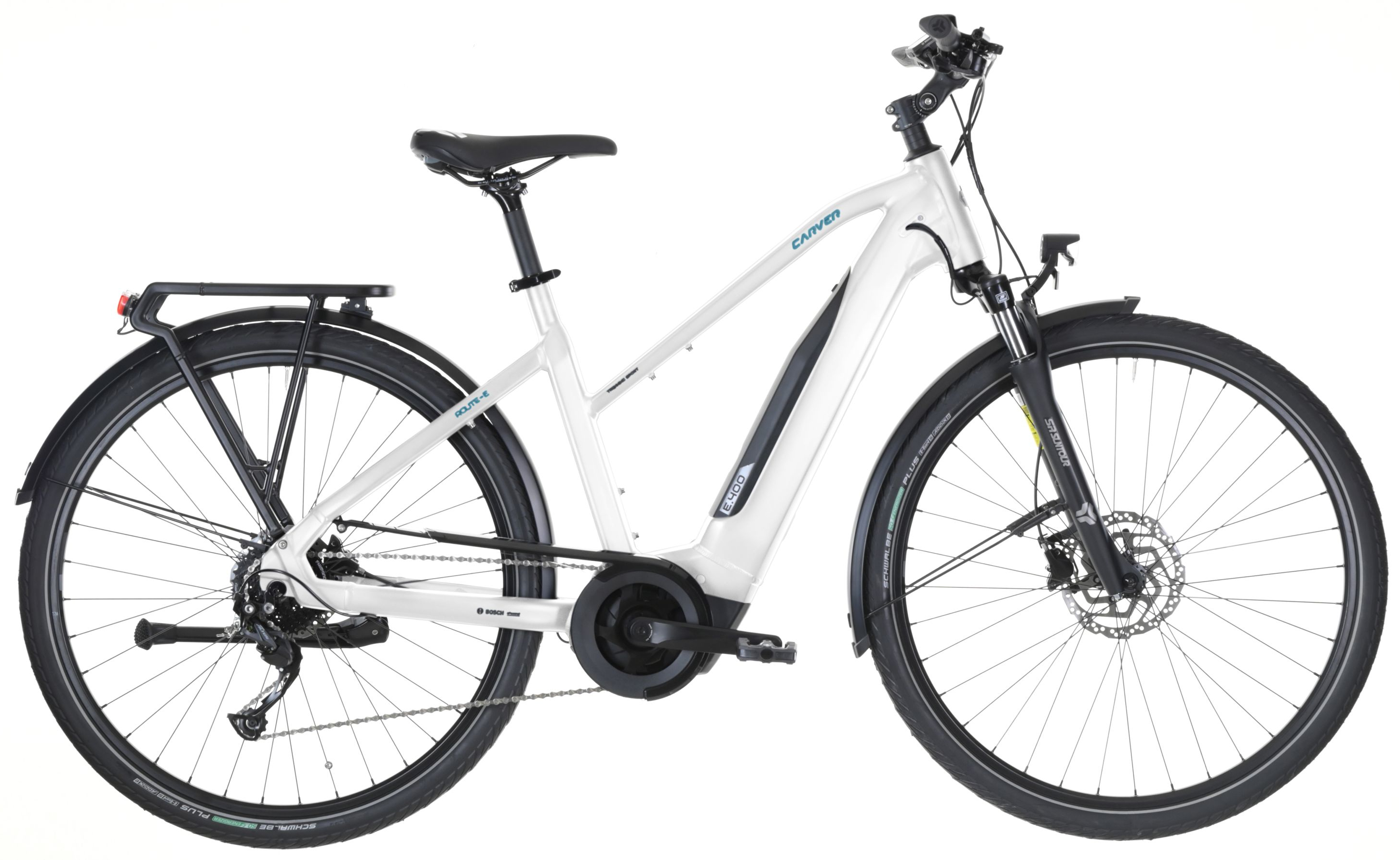 Carver Route E.400 Weiß - 400 Wh - 28 Zoll - Trapez (2026)