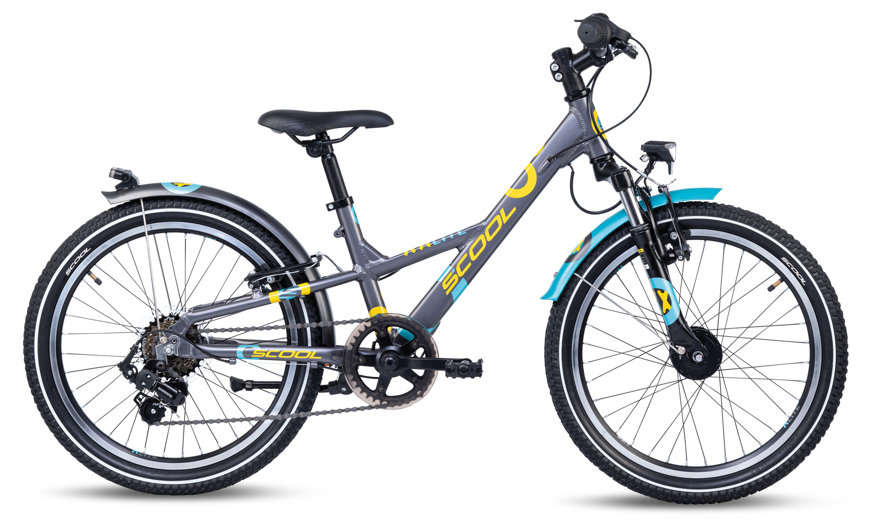 S'COOL XXlite 20 7-Gang Dark Grey/Ocean - 20 Zoll - Y-Form (2025)