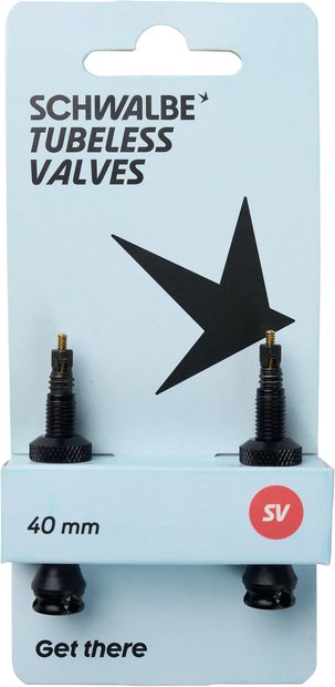 Schwalbe Tubeless Ventil Aluminium SV 40 mm - 2er Set Schwarz Modell 2026