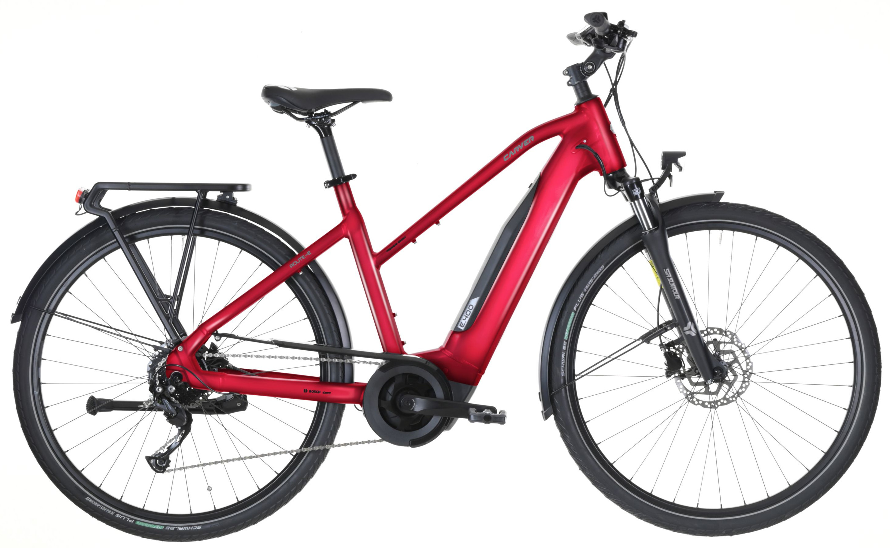 Carver Route E.400 Rot - 400 Wh - 28 Zoll - Trapez (2026)