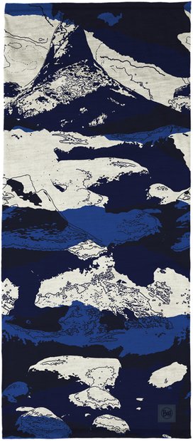 Buff Leichtes Merino Prints Multifunktionstuch Blau Modell 2026