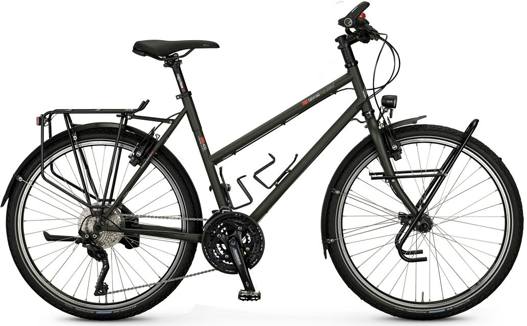 VSF Fahrradmanufaktur TX-400 Schwarzoliv matt - 26 Zoll - Trapez (2025)