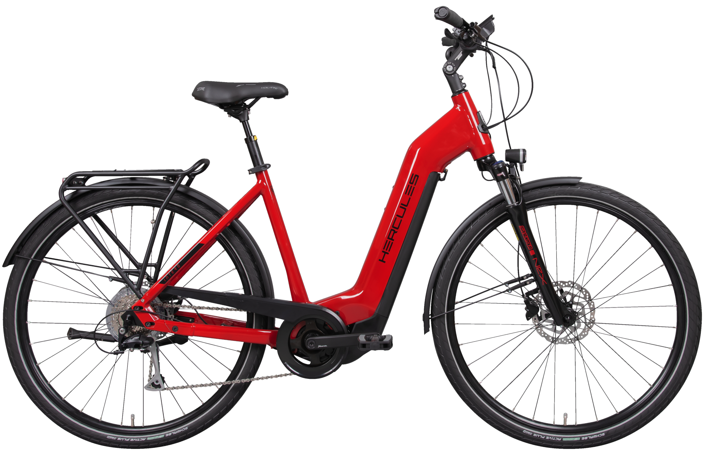 Hercules Intero I-8 Red Glossy - 630 Wh - 28 Zoll - Tiefeinsteiger (2023)