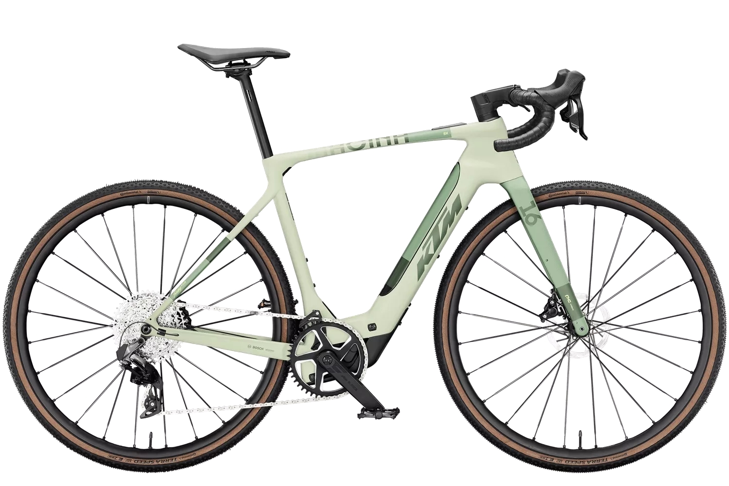 KTM Macina Gravelator SX Prime Pale Green Matt - 400 Wh - 28 Zoll - Diamant (2024)