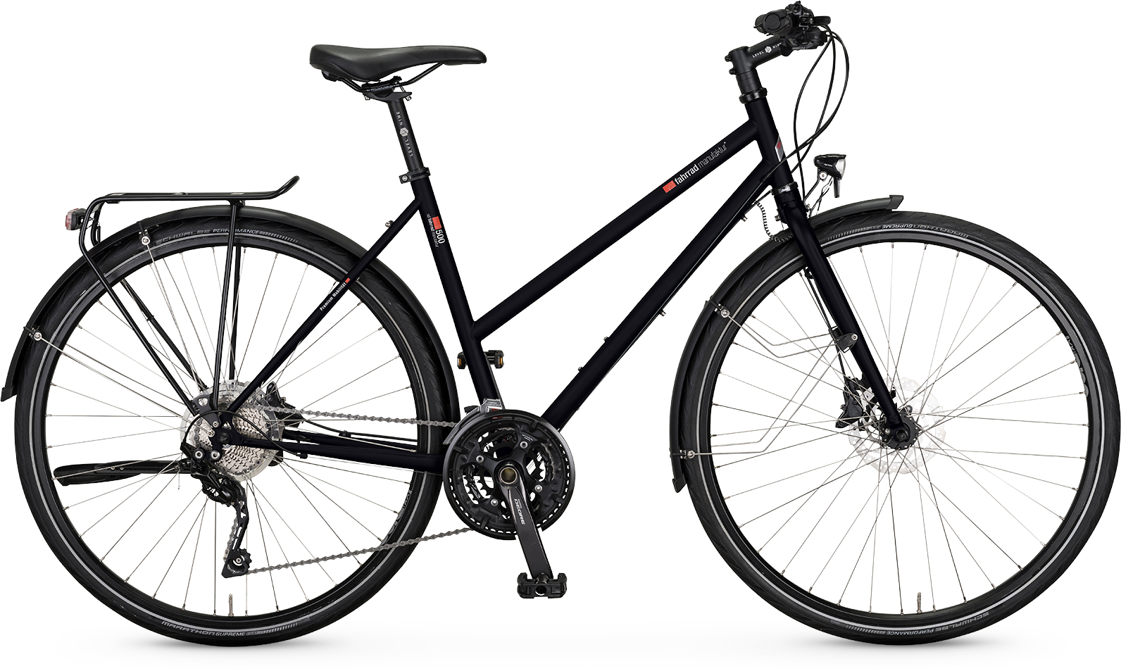 VSF Fahrradmanufaktur T-500 Ebony Matt - 28 Zoll - Trapez (2026)