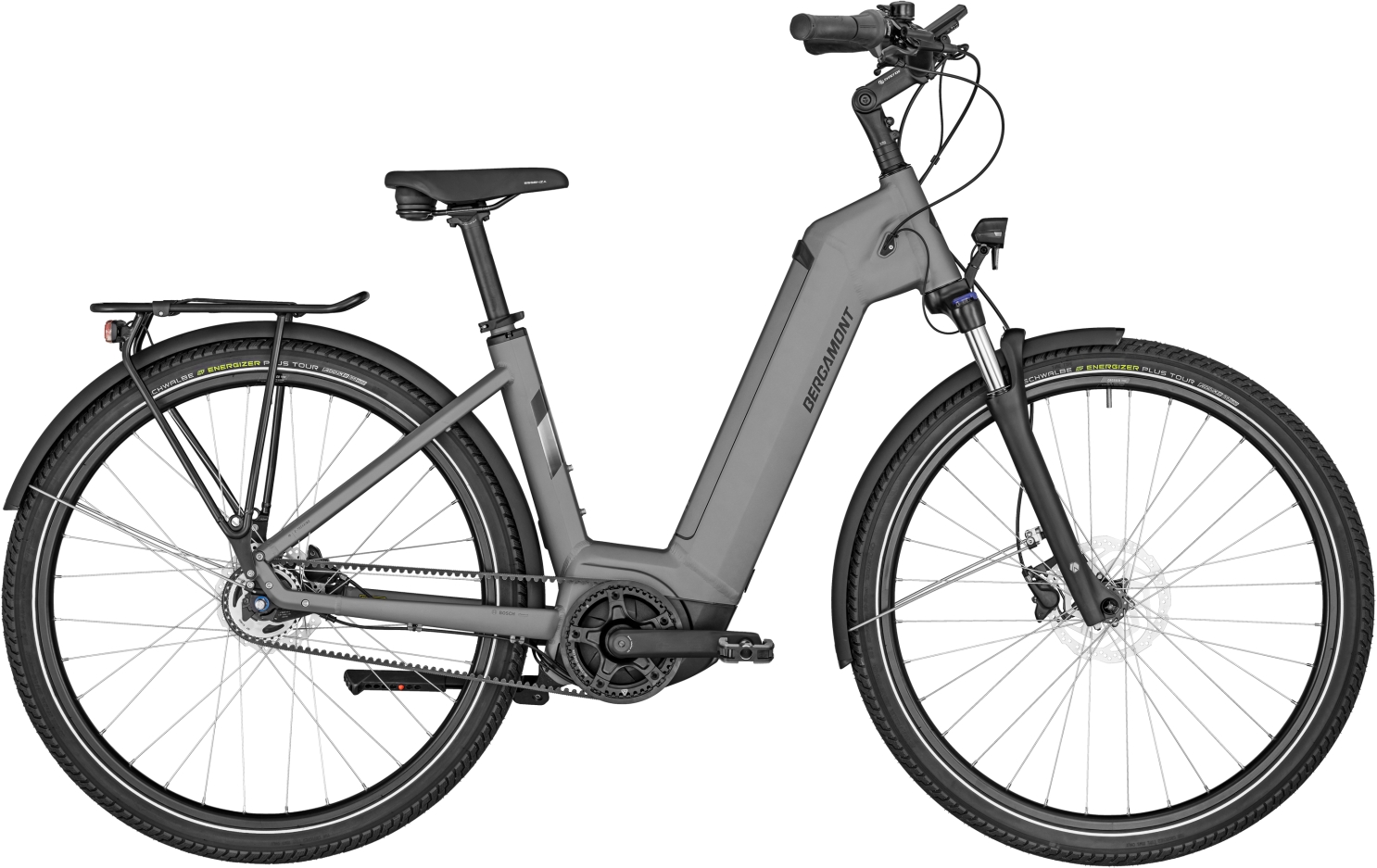 Bergamont E-Horizon N5e FH Belt Matt Titanium Silver - 500 Wh - 28 Zoll - Wave (2024)