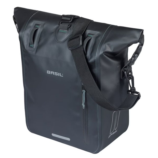 Basil Einzelpacktasche Rivo M MIK Hooks Schwarz Modell 2026