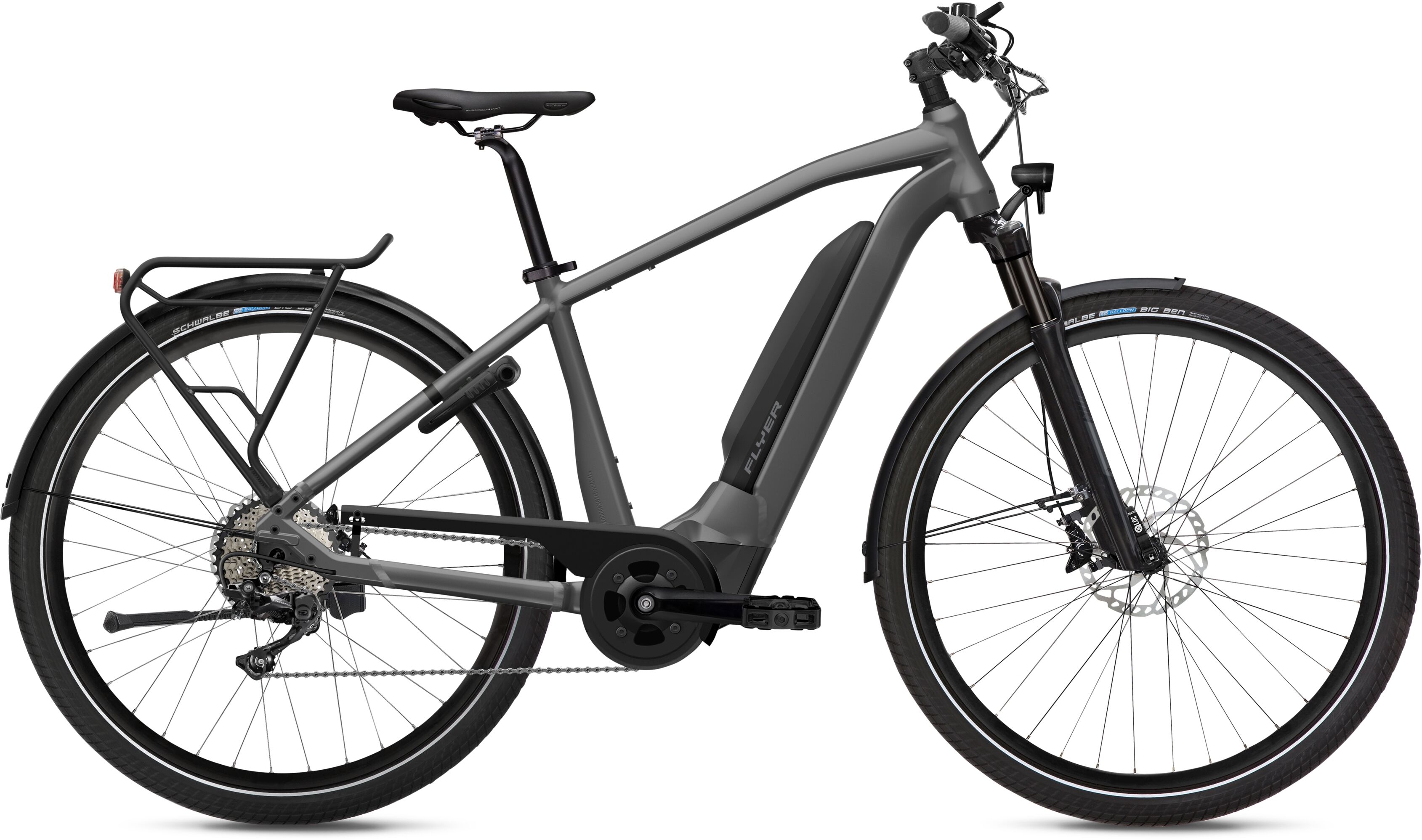 Flyer Upstreet5 7.10 Anthracite Gloss - 750 Wh - 28 Zoll - Diamant
