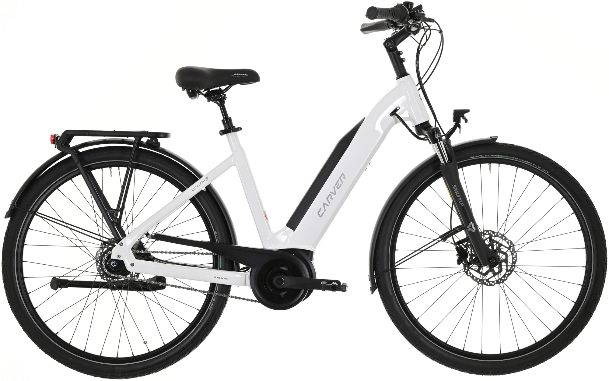 Carver Cityzen E.410 RT Weiß - 400 Wh - 28 Zoll - Tiefeinsteiger (2025)