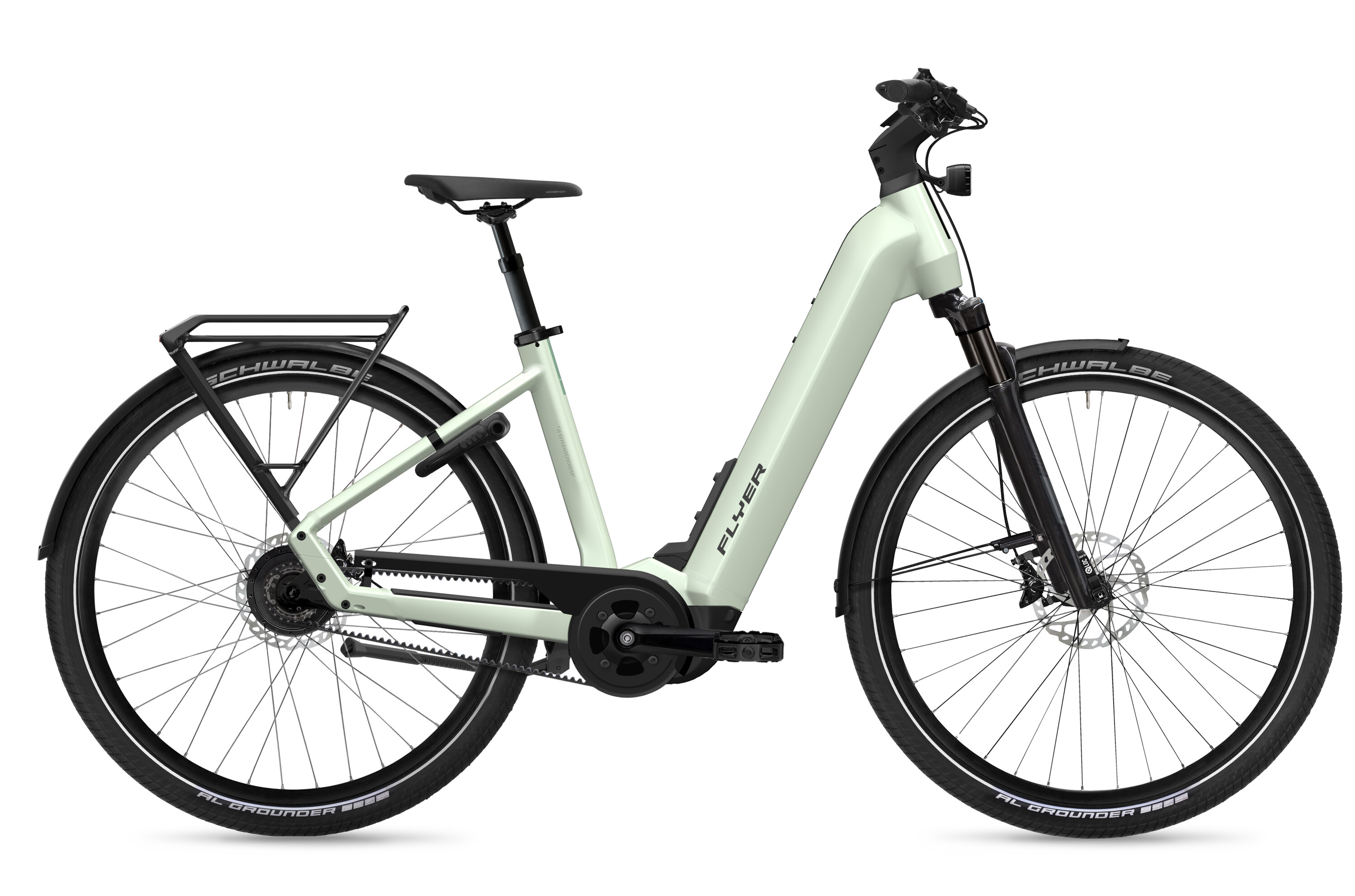 Flyer Upstreet 7.43 Frosty Sage Gloss - 750 Wh - 28 Zoll - Tiefeinsteiger (2025)