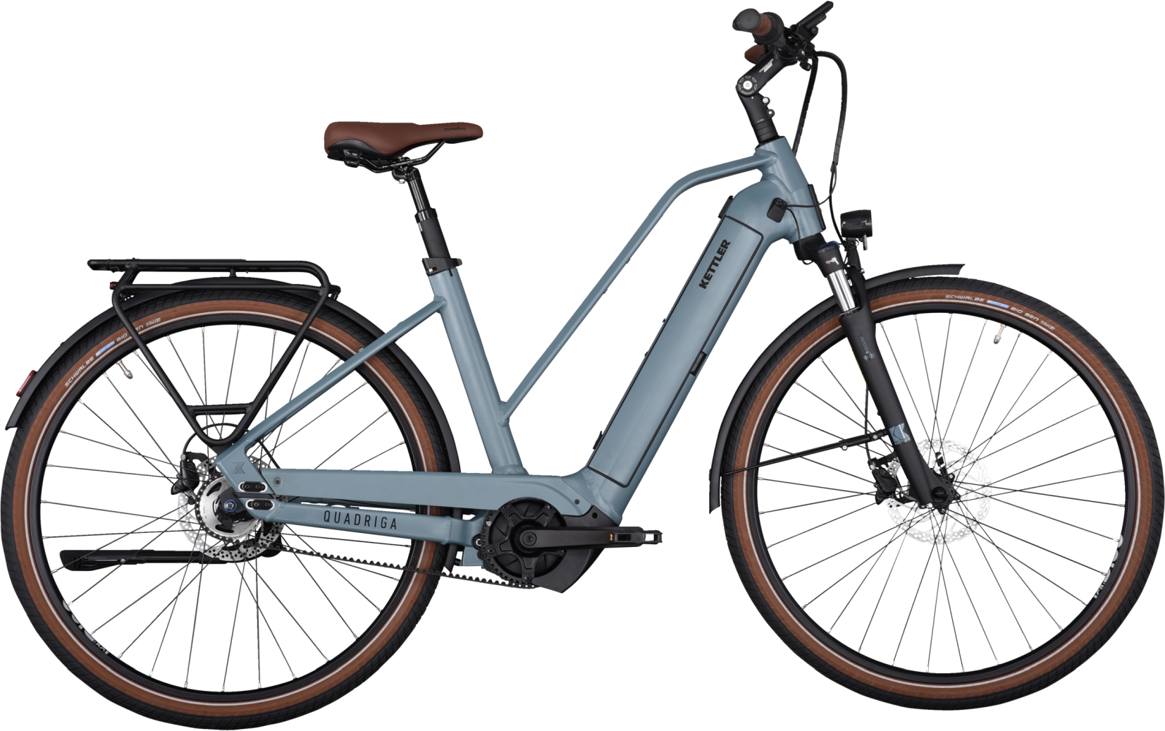 Kettler Quadriga P5 Belt Modern Blue Matt - 625 Wh - 28 Zoll - Trapez (2025)