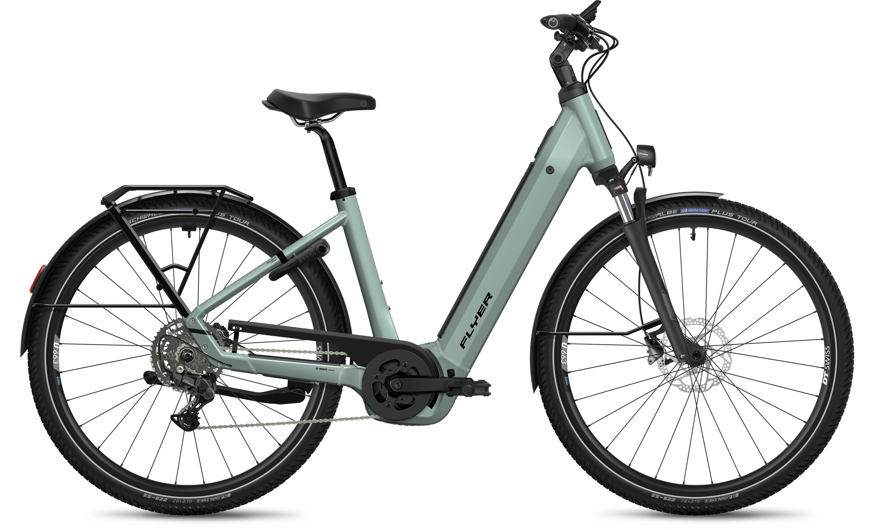 Flyer G2 Gotour 5.10 Green Shading Gloss - 800 Wh - 28 Zoll - Tiefeinsteiger (2025)
